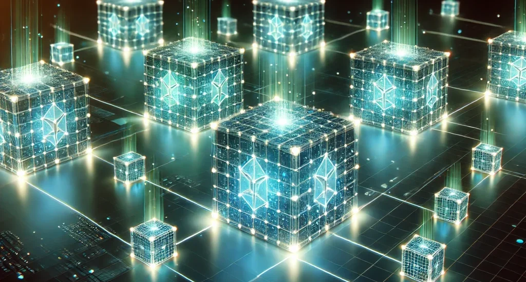 DALL·E-2024-12-21-15.25.39-A-high-resolution-futuristic-illustration-of-blockchain-technology.-The-image-features-interconnected-glowing-blocks-and-nodes-symbolizing-the-decen-1024×585